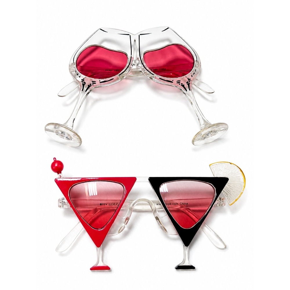 Dr. Peepers Elope Sunglasses Martini Wine Glasses Bachelorette Party Novelty